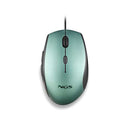 NGS Moth Ice Raton USB 1600dpi + Adaptador USB-A a USB-C - 5 Botones - Uso Diestro - Cable de 1.80m - Color Verde Metalizado/Negro