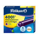 Pelikan Caja de 6 Cartuchos 4001 TP/6 - Compatible con Plumas Estilograficas Pelikan - Color Violeta