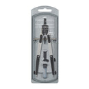 Faber-Castell Compas de Ajuste Rapido 3.5mm - Articulaciones en ambos Brazos - Para Circunferencias de hasta Ø 390mm - Accesorios de Recambio - Adaptador Universal