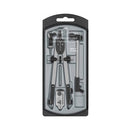Faber-Castell Compas de Ajuste Rapido con Alargadera - Articulaciones en ambos Brazos - Accesorios de Recambio - Adaptador Universal