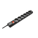 Trust 21059 Regleta de 6 Tomas + Proteccion Surge Negra