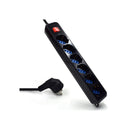 Ewent Regleta de Energia - 6 Enchufes - Version Schuko - 16A con Interruptor de Encendido/Apagado - Proteccion contra Sobrecarga - Cable de 1.5m - Color Negro