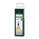 Faber-Castell Ecco Pigment Pack de 4 Rotuladores Calibrados 0.2, 0.4, 0.6, 0.8mm - Punta Engastada en Metal - Tinta Pigmentada Resistente al Agua y a la Luz - Color Negro