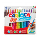 Carioca Joy Pack de 18 Rotuladores - Tinta Superlavable - Punta Fina 2.8mm - Bloqueada - Tapa Ventilada - Color Varios
