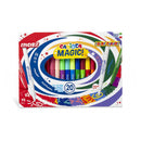 Carioca Magic Markers Pack de 20 Rotuladores Magicos - Tinta Magica Cambia de Color - Incluye Rotulador Magink para Cambiar o Borrar Colores - Punta Maxi Bloqueada con Tapa Ventilada - Color Varios