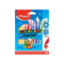 Maped Color´Peps Jungle Pack de 12 Rotuladores con Punta Media Bloqueada 2mm - Ojival, Suave y Flexible - Tinta Lavable - Colores Surtidos