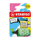 Stabilo Boss Mini by Snooze One Pack de 3 Mini Marcadores Fluorescentes - Trazo entre 2 y 5mm - Tinta con Base de Agua - Antisecado - Colores Surtidos