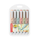 Stabilo Swing Cool Naturecolors Pack de 6 Marcadores Fluorescentes - Cuerpo Plano - Punta Biselada - Trazo entre 1 y 4mm - Tinta con Base de Agua - Antisecado - Colores Surtidos