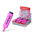 Erichkrause Visioline V-20 - Marcador de Texto con Punta Biselada - Tinta Fluorescente a Base de Agua - Color Rosa (10 unidades)
