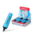 Erichkrause Visioline V-12 Marcador Fluorescente - Punta Biselada - Tinta a Base de Agua - Color Azul (10 unidades)