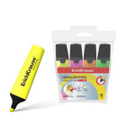 Erichkrause Visioline V-12 Pack de 4 Marcadores Fluorescentes - Punta Biselada - Tinta a Base de Agua - Colores Naranja, Rosa, Verde y Amarillo