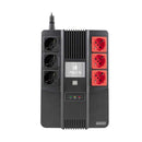 NGS Fortress Bunker SAI 600VA UPS 360W - Bateria Incorporada 12V/7 - Tecnologia Off Line - Funcion AVR - 6x Schukos - Proteccion Sobrecargas y Cortocircuitos