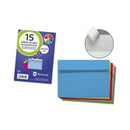 Bismark Pack de 15 Sobres de Papel 90gr - Medidas 120x165mm - Cierre Autoadhesivo - Colores Surtidos