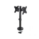 Tooq Soporte de Mesa para 2 Monitores de 17"-32" - Gestion de Cables - Peso Max 8kg x Brazo - VESA Max. 100x100mm - Color Negro