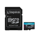 Kingston Tarjeta Micro SDXC 128GB UHS-I U3 V30 Clase 10 200MB/s Canvas Go Plus con Adaptador