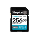 Kingston Tarjeta SDXC 256GB UHS-I U3 V30 Clase 10 200MB/s Canvas Go Plus
