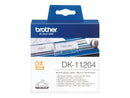 Brother DK11204 - Etiquetas Originales Precortadas Multiproposito - 17x54 mm - 400 Unidades - Texto negro sobre fondo blanco