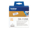 Brother DK11208 - Etiquetas Originales Precortadas de Direccion Grandes - 38x90 mm - 400 Unidades - Texto negro sobre fondo blanco