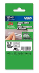 Brother TZeSE4 Cinta Laminada de Seguridad Original de Etiquetas - Texto negro sobre fondo blanco - Ancho 18mm x 8 metros