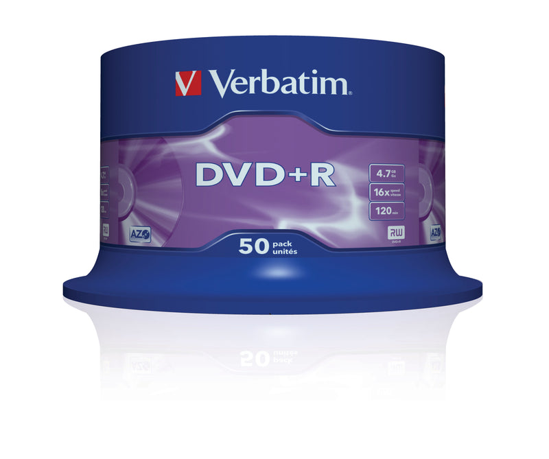 Verbatim DVD+R 16x 4.7GB (Tarrina 50 Uds)