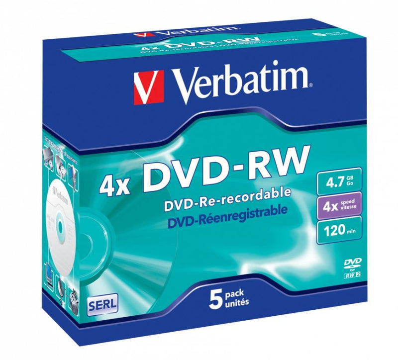 Verbatim 43285  DVDs-rw   Caja de 5 ud