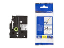 Brother TZeFX251 Cinta Laminada Flexible Original de Etiquetas - Texto negro sobre fondo blanco - Ancho 24mm x 8 metros