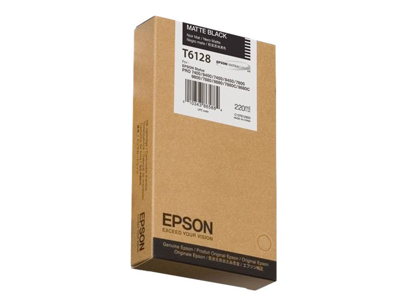 Epson T6128 Negro Mate Cartucho de Tinta Original - C13T612800