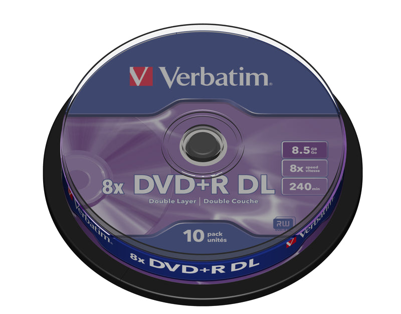 Verbatim DVD+R Doble Capa 8x 8.5GB (Tarrina 10 Uds)