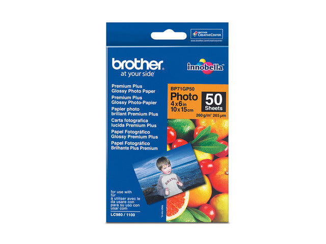 Brother BP71GP50 Papel Glossy 50 hojas 260 gramos