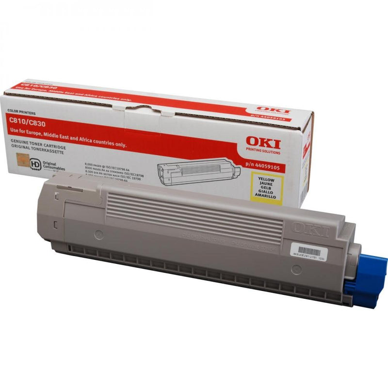 OKI C810/C830 Amarillo Cartucho de Toner Original - 44059105