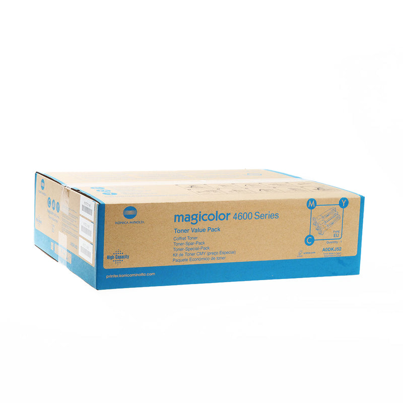 Konica Minolta MagiColor 4650/4690MF/4695MF Pack de 3 Cartuchos de Toner Originales - Cian, Magenta, Amarillo - A0DKJ52