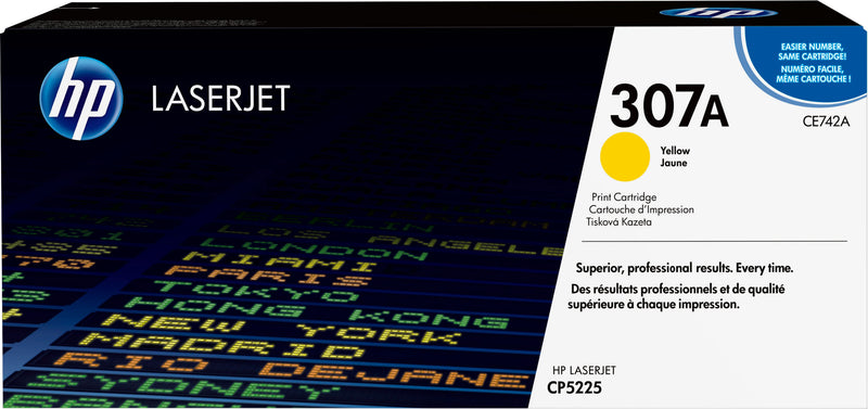 HP CE742A Amarillo Cartucho de Toner Original - 307A