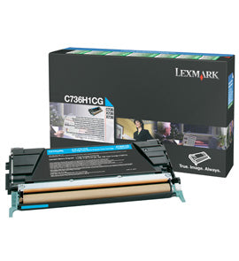 Lexmark C736H1CG Cian Cartucho de Tóner Original