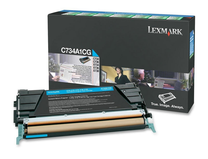 Lexmark C734A1CG Cian Cartucho de Tóner Original