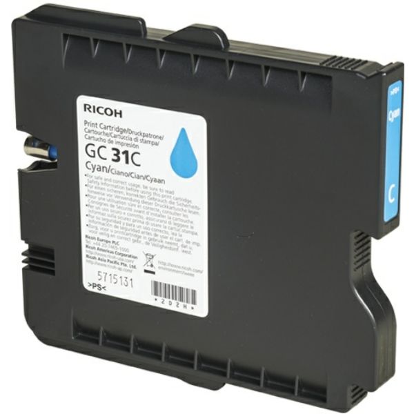 Ricoh GC31C Cyan Cartucho de Gel Original - 405689