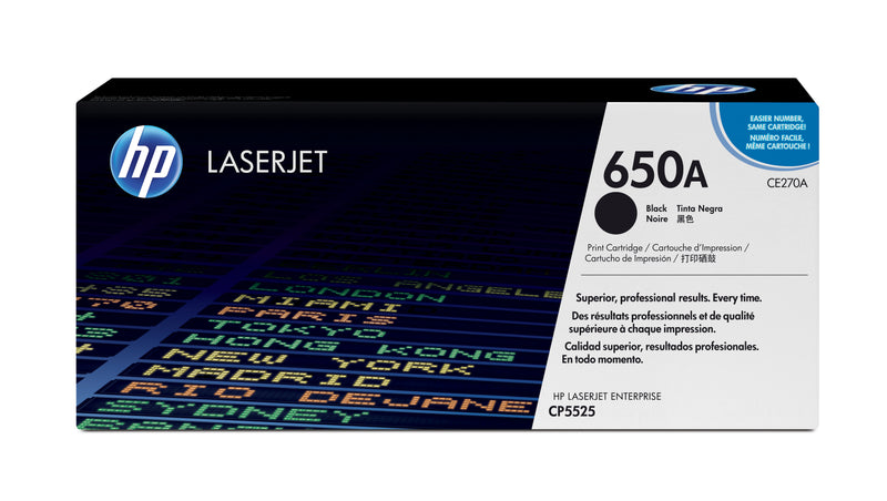 HP CE270A Negro Cartucho de Toner Original - 650A