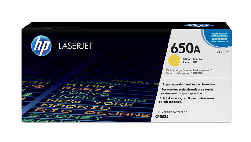 HP CE272A Amarillo Cartucho de Toner Original - 650A