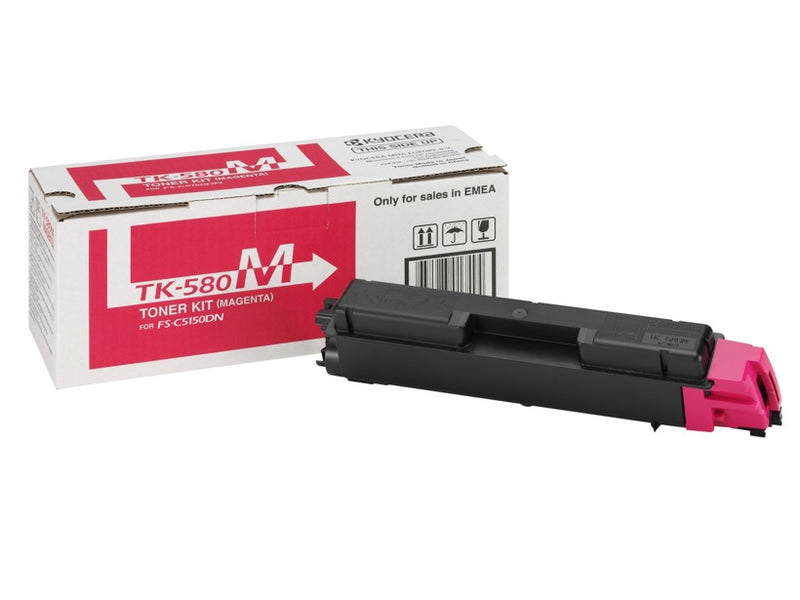 Kyocera TK580 Magenta Cartucho de Toner Original - 1T02KTBNL0/TK580M