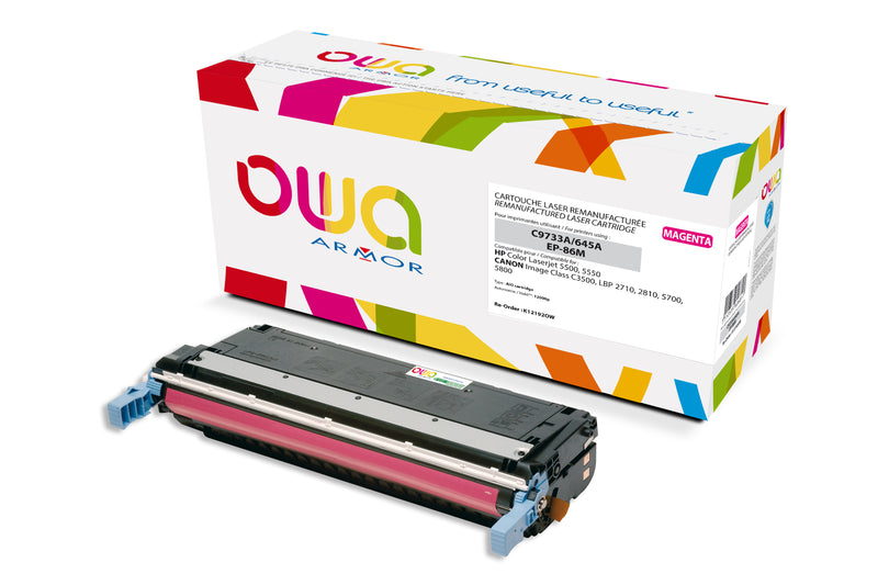 Armor Owa 645A C9732A Amarillo Cartucho de Tóner Compatible Premium Hp