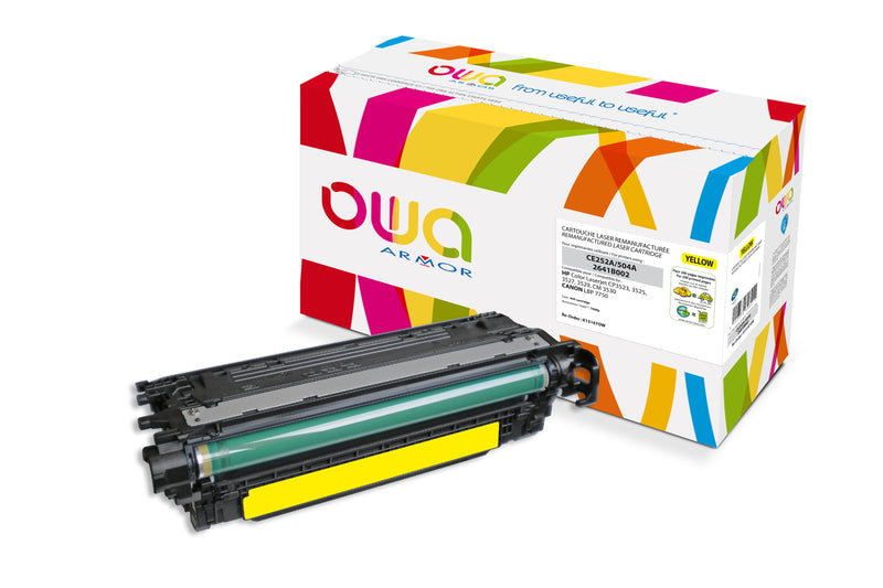 Armor Owa 504A CE252A Amarillo Cartucho de Tóner Compatible Premium Hp