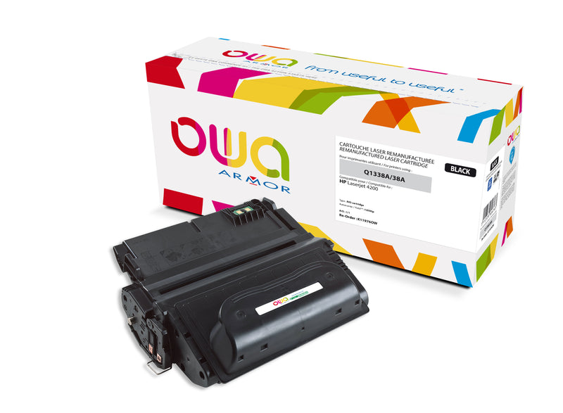 Armor Owa 38A Q1338A Negro Cartucho de Tóner Compatible Premium Hp