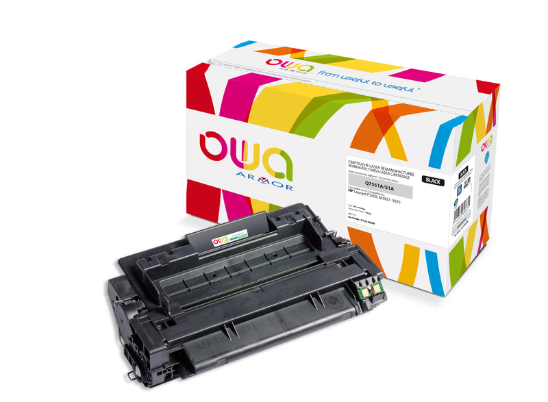 Armor Owa 51A Q7551A Negro Cartucho de Tóner Compatible Premium Hp