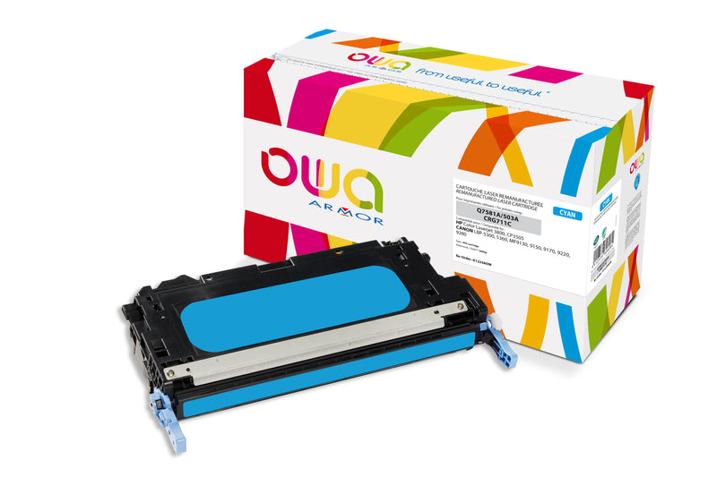 Armor Owa 503A Q7581A Cian Cartucho de Tóner Compatible Premium Hp