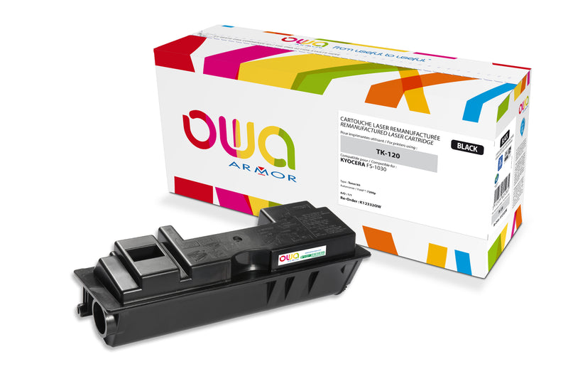 Armor Owa TK120 Negro Cartucho de Tóner Compatible Premium Kyocera
