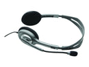 Logitech H110 Auriculares Estereo con Microfono Plegable - Diadema ajustable - Jack 3.5mm - Cable de 1.80m - Color Gris
