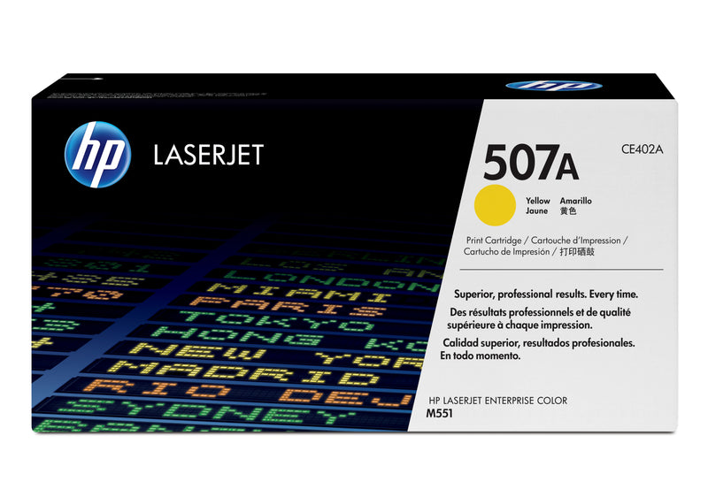 HP CE402A Amarillo Cartucho de Toner Original - 507A