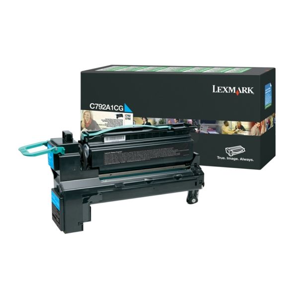 Lexmark C792A1CG Cian Cartucho de Tóner Original