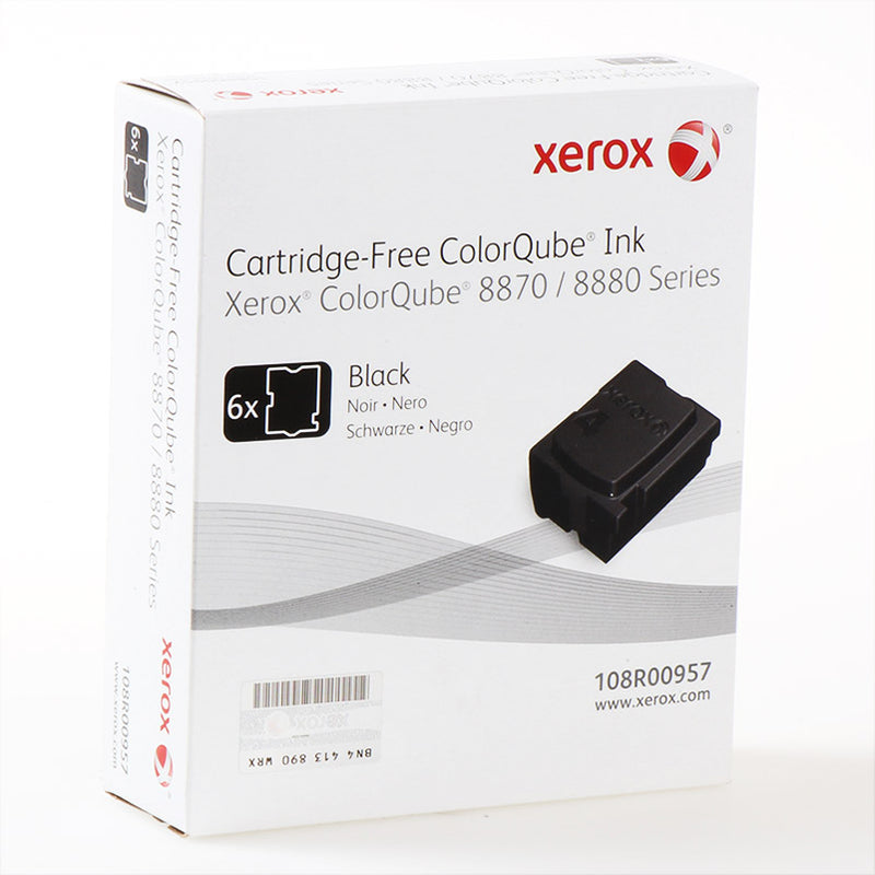 Xerox ColorQube 8870/8880 Negro Pack de 6 Cartuchos de Tinta Solida Originales - 108R00957