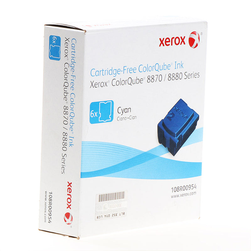 Xerox ColorQube 8870/8880 Cyan Pack de 6 Cartuchos de Tinta Solida Originales - 108R00954