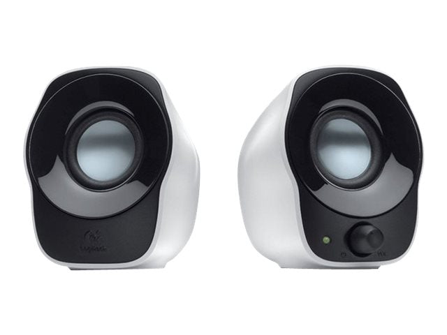 Logitech Z120 Altavoces USB 2.0 1.2W - Tamaño Compacto - Entrada Jack 3.5mm - Color Blanco/Negro